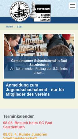 Vorschau der mobilen Webseite hisv.de, Hildesheimer Schachverein