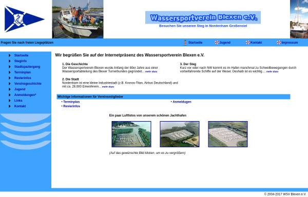 Vorschau von www.wsv-blexen.de, Wassersportverein Blexen e.V.