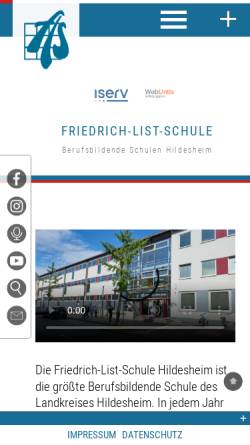 Vorschau der mobilen Webseite www.friedrich-list-schule.de, Friedrich-List-Schule