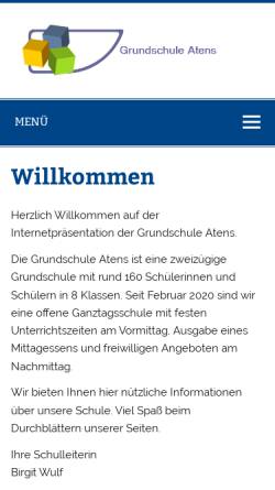 Vorschau der mobilen Webseite gs-atens.de, Grundschule Atens