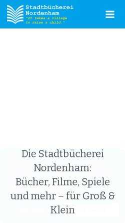 Vorschau der mobilen Webseite stadtbuecherei-nordenham.de, Stadtbücherei Nordenham