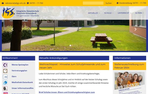 Vorschau von www.igs-ohz.de, Integrierte Gesamtschule Osterholz-Scharmbeck