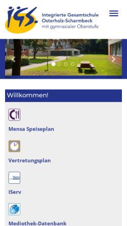 Vorschau der mobilen Webseite www.igs-ohz.de, Integrierte Gesamtschule Osterholz-Scharmbeck