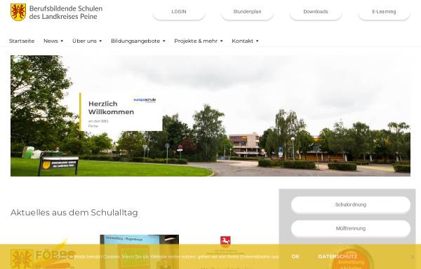 Vorschau von www.bbs-peine.de, Berufsbildende Schulen des Landkreises Peine