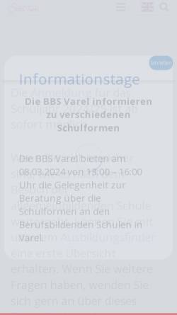 Vorschau der mobilen Webseite www.bbs-varel.de, Berufsbildende Schulen