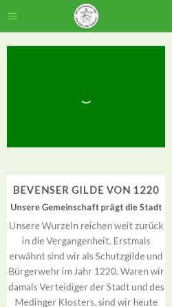 Vorschau der mobilen Webseite www.bevensergilde.de, Bevenser Gilde e.V.