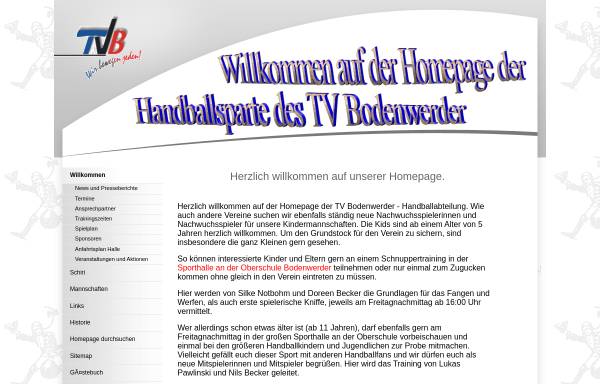 Vorschau von www.handball-bodenwerder.de, TV Bodenwerder - Handball