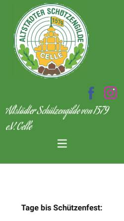 Vorschau der mobilen Webseite www.altstaedter-schuetzengilde.de, Altstädter Schützengilde von 1579 e.V. Celle