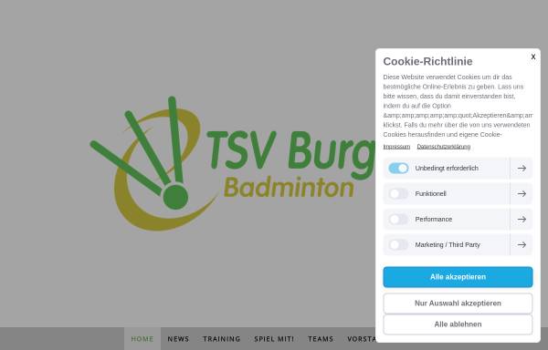 Vorschau von www.tsv-burgdorf-badminton.de, TSV Burgdorf Badminton