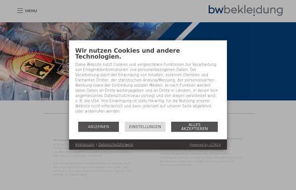 Vorschau von www.bwbm.de, LH-Bundeswehr Bekleidungsgesellschaft mbH