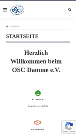 Vorschau der mobilen Webseite www.osc-damme.de, Olympischer SportClub Damme e.V.