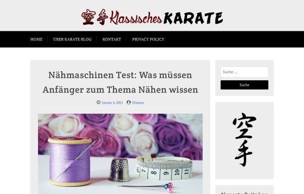 Vorschau von www.klassisches-karate.de, Karate-Dojo Volkmarshausen
