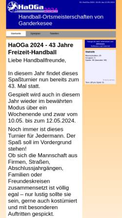 Vorschau der mobilen Webseite www.haoga.de, HaOGa - Handball-Ortsmeisterschaften Ganderkesee