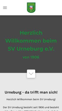 Vorschau der mobilen Webseite www.sv-urneburg.de, Schützenverein Urneburg von 1906 e.V.