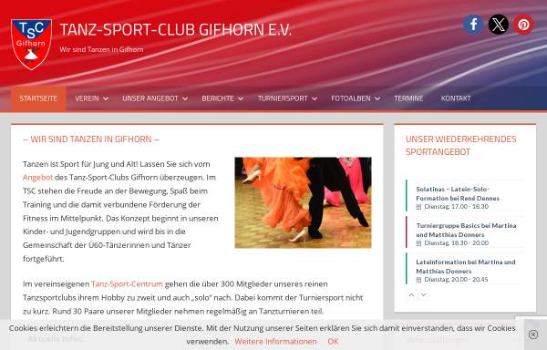 Vorschau von www.tsc-gifhorn.de, Tanzsportclub Gifhorn e.V.