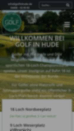 Vorschau der mobilen Webseite www.golfinhude.de, Golf in Hude e.V.