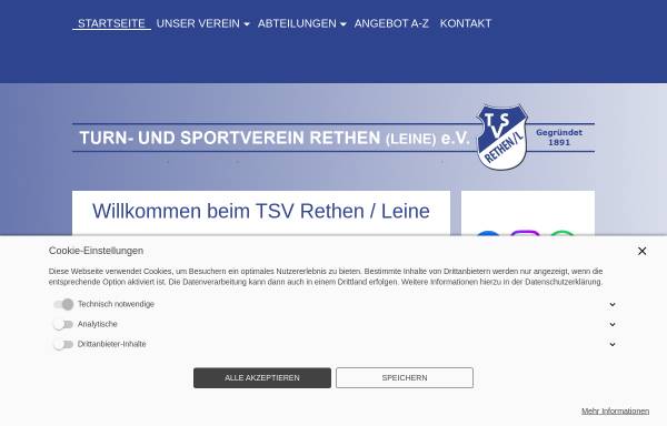 Vorschau von www.tsv-rethen.de, TSV Rethen