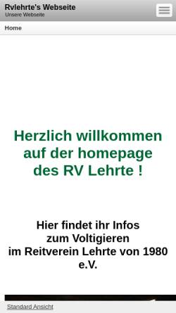 Vorschau der mobilen Webseite rvlehrte.beepworld.de, Reitverein Lehrte von 1980 e.V.