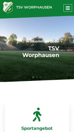 Vorschau der mobilen Webseite www.tsvworphausen.de, TSV Worphausen e.V. von 1949