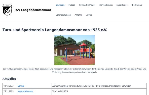 Vorschau von tsv-langendammsmoor.de, TSV Langendammsmoor e.V.