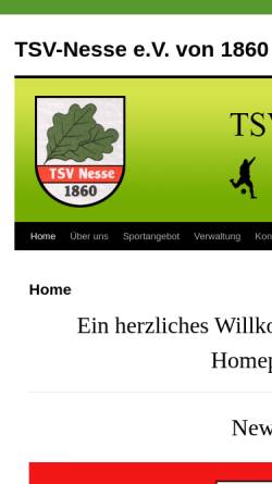Vorschau der mobilen Webseite www.tsv-nesse.de, TSV Nesse von 1860