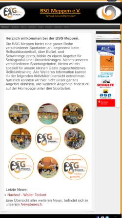 Vorschau der mobilen Webseite www.bsg-meppen.de, Behinderten-Sport-Gemeinschaft Meppen e. V.