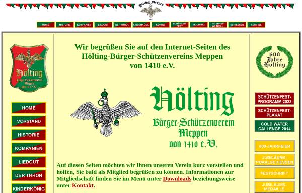 Vorschau von www.hoelting-meppen.de, Hölting Bürgerschützenverein von 1410 e.V.