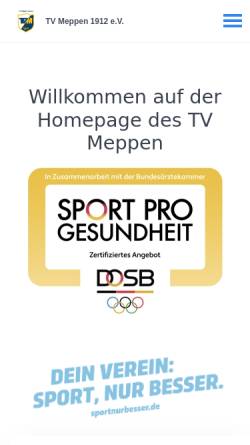Vorschau der mobilen Webseite www.tv-meppen.de, TV Meppen 1912 e. V.