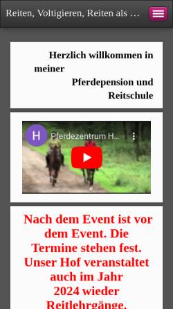 Vorschau der mobilen Webseite www.hof-becker.de, Pferdezentrum Hof Becker