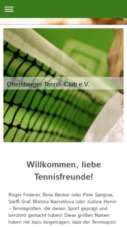 Vorschau der mobilen Webseite www.ottersberger-tc.de, Ottersberger Tennis-Club e.V.