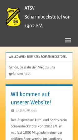 Vorschau der mobilen Webseite www.atsv-scharmbeckstotel.de, ATSV Scharmbeckstotel von 1902 e.V.