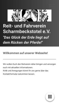Vorschau der mobilen Webseite www.reitverein-scharmbeckstotel.de, Reit- und Fahrverein Scharmbeckstotel e.V.