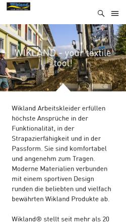 Vorschau der mobilen Webseite www.wikland.ch, Wikland AG