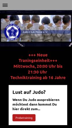 Vorschau der mobilen Webseite www.jcpeine.de, Judo-Club Peine e.V.