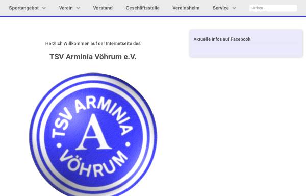 Vorschau von www.tsvarminiavoehrum.de, TSV Arminia Vöhrum e.V.