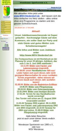 Vorschau der mobilen Webseite www.wsv.wendesse-online.de, Wendesser Sportverein von 1980 e.V.