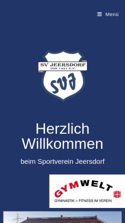 Vorschau der mobilen Webseite sportverein-jeersdorf.de, SV Jeersdorf von 1991 e.V.