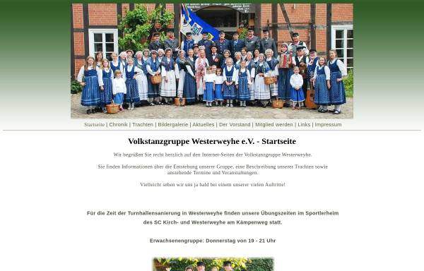 Vorschau von www.volkstanzgruppe-westerweyhe.de, Volkstanzgruppe Westerweyhe e.V.