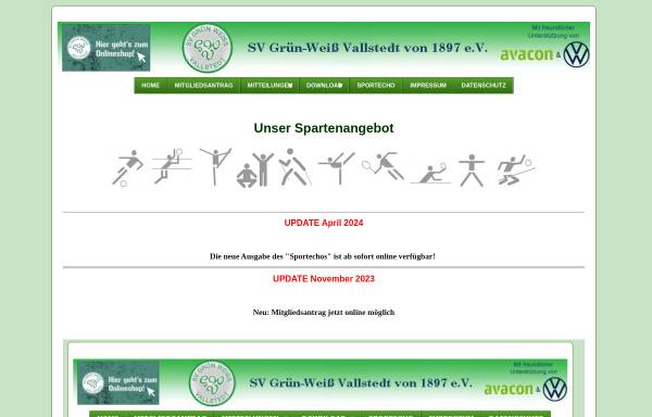 Vorschau von www.gwvallstedt.de, SV Grün-Weiß von 1897 e.V.