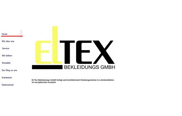 Vorschau von www.el-tex-bekleidung.de, El-Tex Bekleidungs GmbH