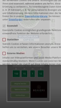 Vorschau der mobilen Webseite www.greeneagle.de, Golfanlage Green Eagle