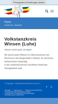 Vorschau der mobilen Webseite vtk-winsen.de, Volkstanzkreis Winsen (Luhe) e.V.