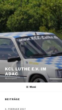 Vorschau der mobilen Webseite www.kcl-luthe.de, Kraftfahrzeugclub Luthe e.V.