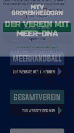 Vorschau der mobilen Webseite www.mtv-grossenheidorn.de, MTV Großenheidorn