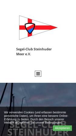Vorschau der mobilen Webseite www.scstm.de, Segel-Club Steinhuder Meer (SCStM)