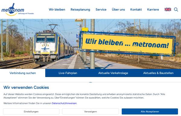 Vorschau von www.der-metronom.de, Metronom Eisenbahngesellschaft mbH