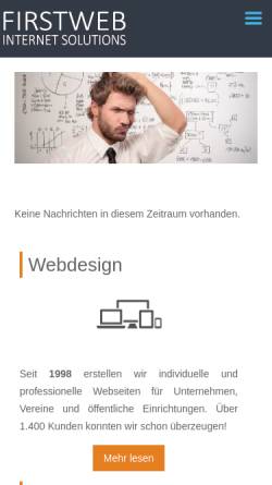Vorschau der mobilen Webseite www.first-web.de, First-Web GmbH