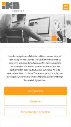 Vorschau der mobilen Webseite www.ikn.de, IKN GmbH