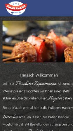 Vorschau der mobilen Webseite zww.de, Fleischerei Bernd Zimmermann GmbH