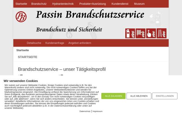 Vorschau von brandschutz-passin.de, Brandschutzservice - Gert Passin